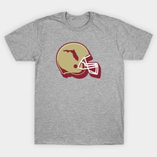 Florida State Outline Football Helmet T-Shirt